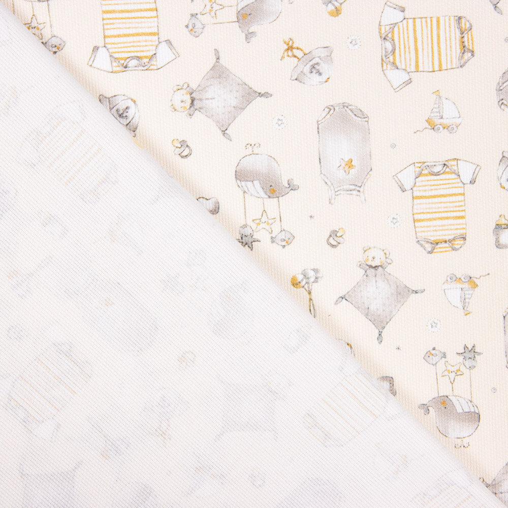 Piqué Rayures Compléments Jaune Pâle - Ribes y Casals