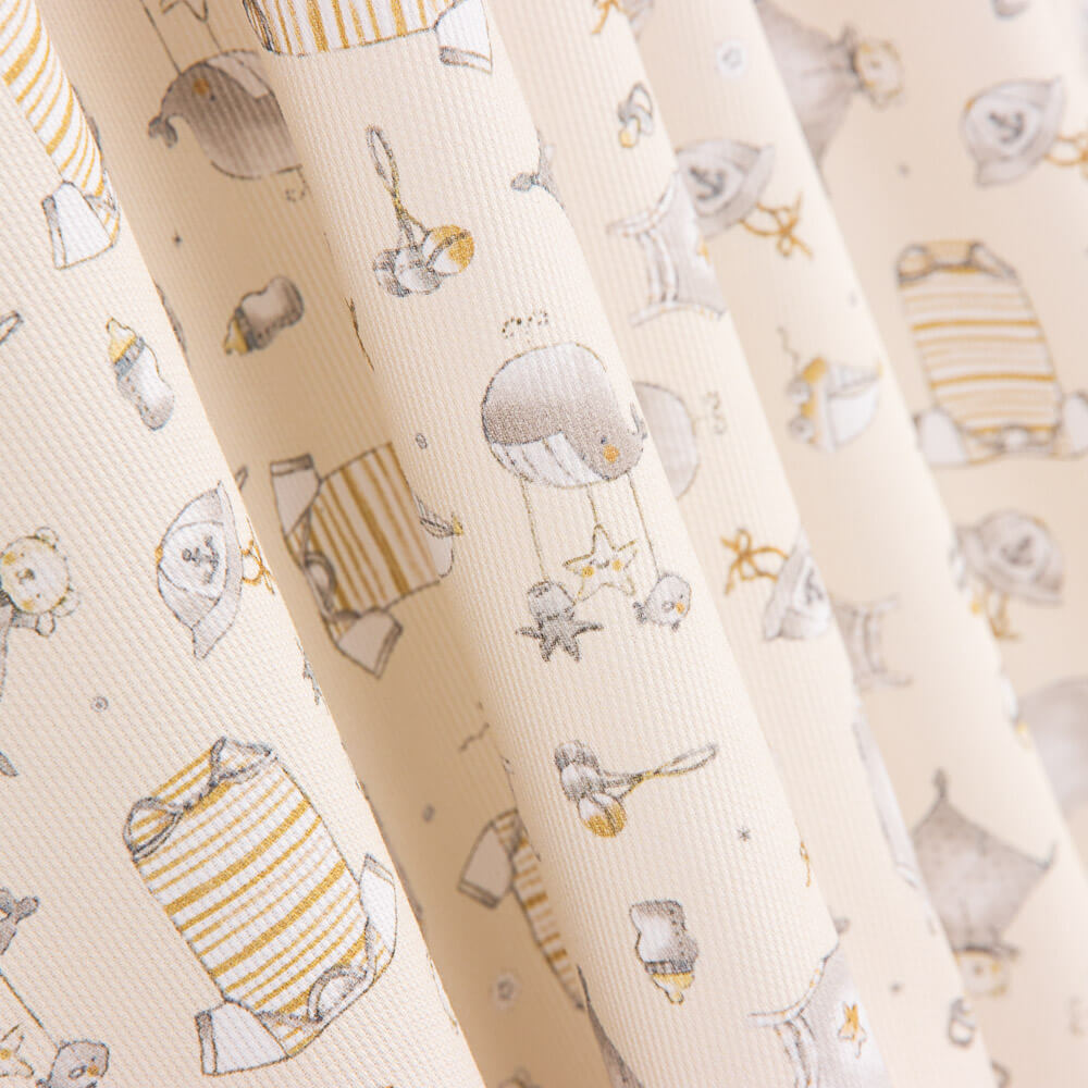 Piqué Rayures Compléments Jaune Pâle - Ribes y Casals