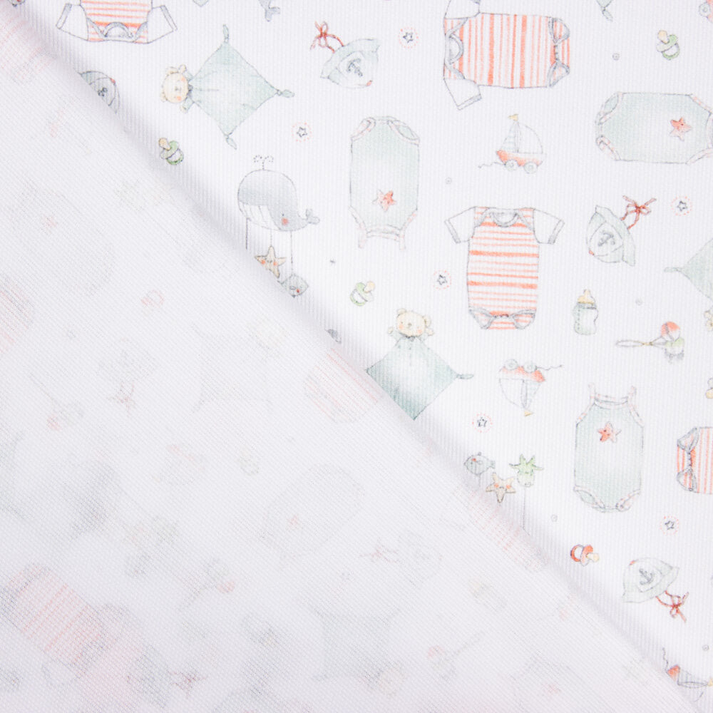 Piqué Rayures Compléments Corail - Ribes y Casals