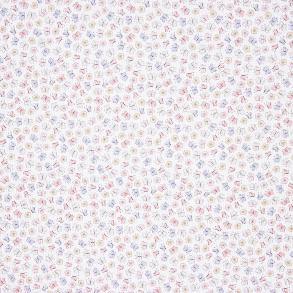 Piqué Rayures Fleurs Mini Papillon - Ribes y Casals