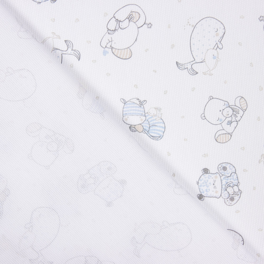 Piqué Rayures Hippopotame Bleu - Ribes y Casals