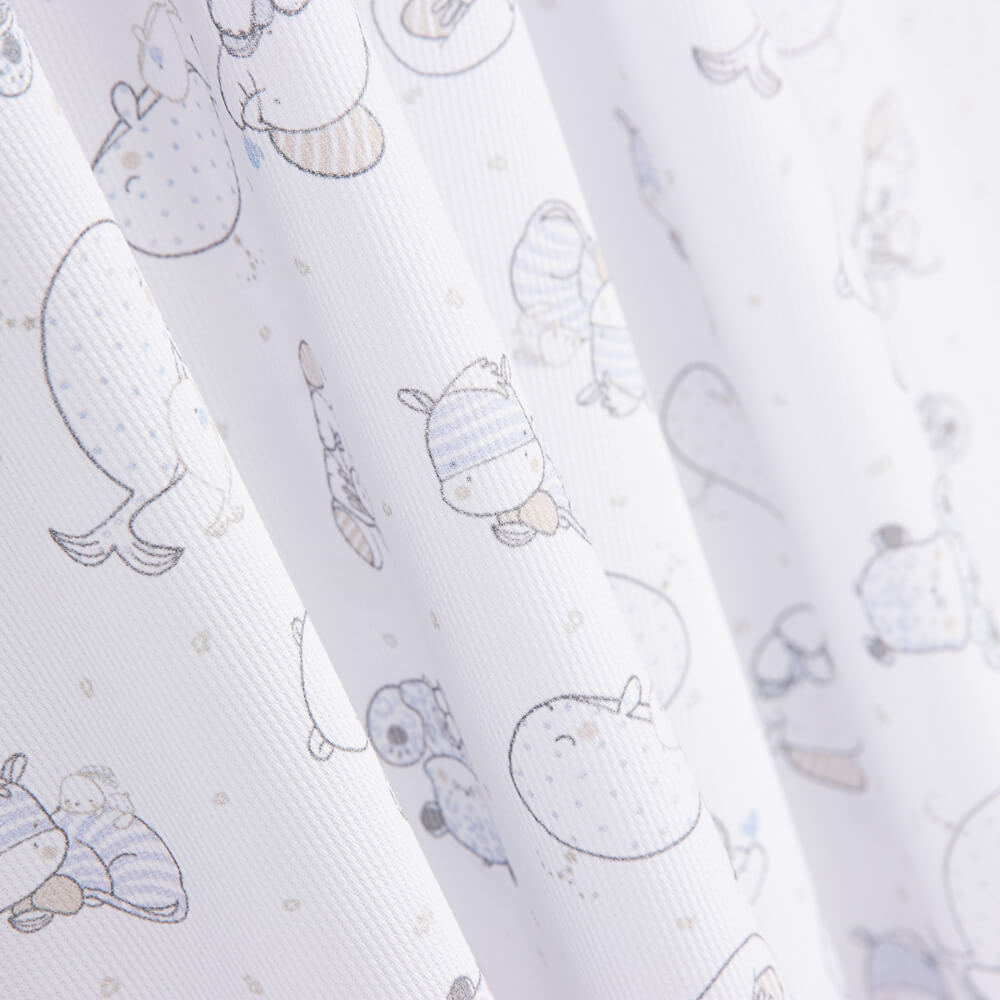 Piqué Rayures Hippopotame Bleu - Ribes y Casals