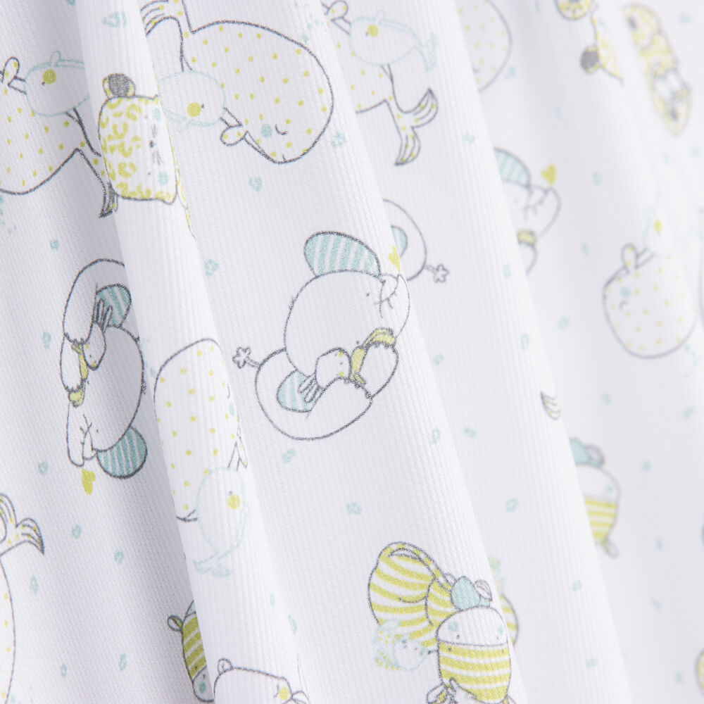 Piqué Rayures Hippopotame Pistachio Green - Ribes y Casals