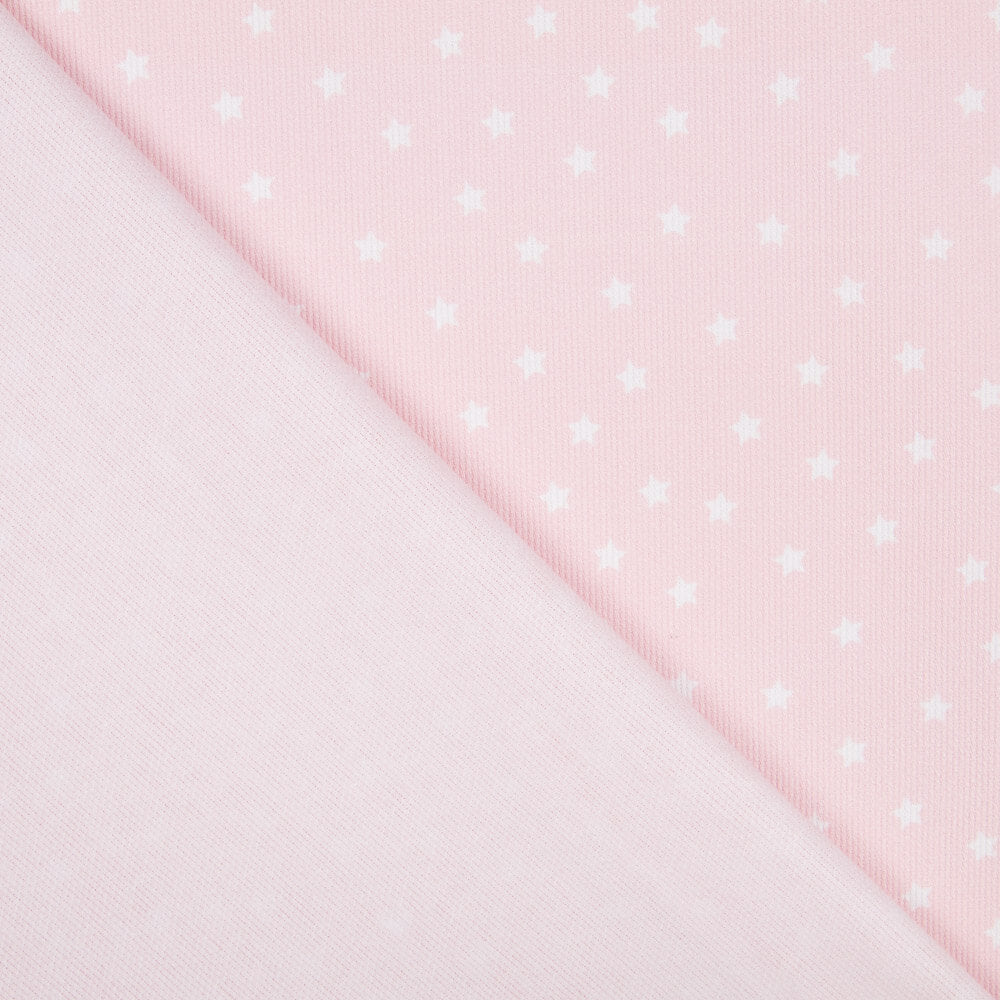 Piqué Canutillo Estrellas Fondo Rosa - Ribes y Casals