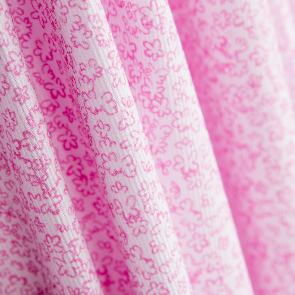 Piqué Canutillo Fleurs Blanc - Ribes y Casals