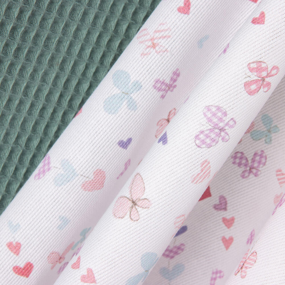 Piqué Canutillo Papillons Roses - Ribes y Casals