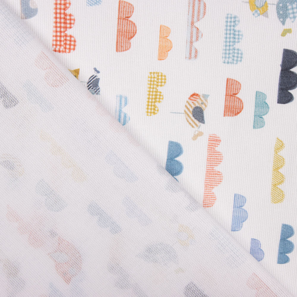 Piqué Canutillo Nuages Bleus - Ribes y Casals