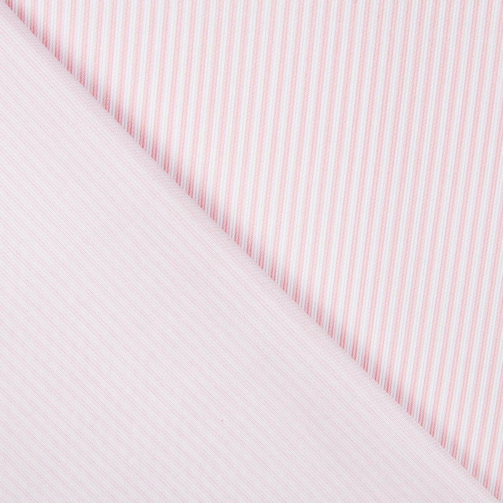 Piqué Canutillo Rayures Rose - Ribes y Casals