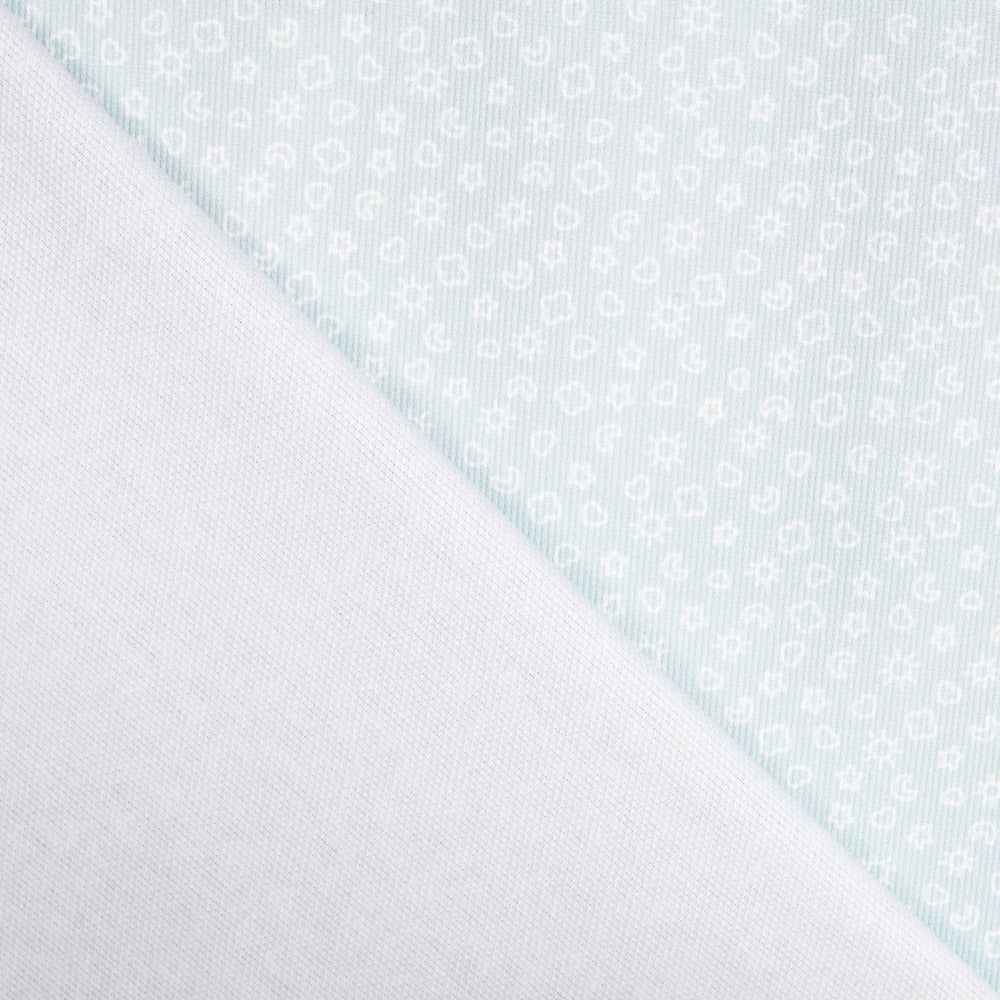 Piqué Canutillo Vert Pâle Dessins - Ribes y Casals