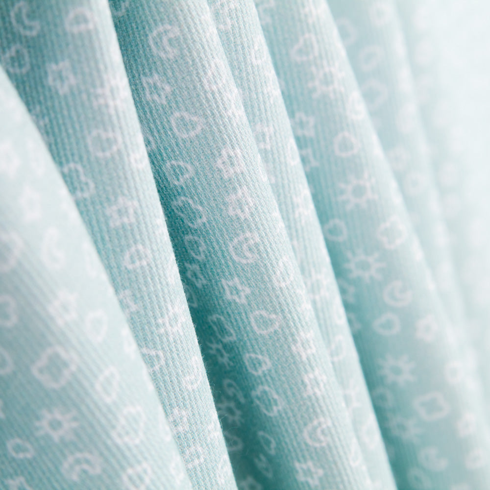 Piqué Canutillo Vert Pâle Dessins - Ribes y Casals