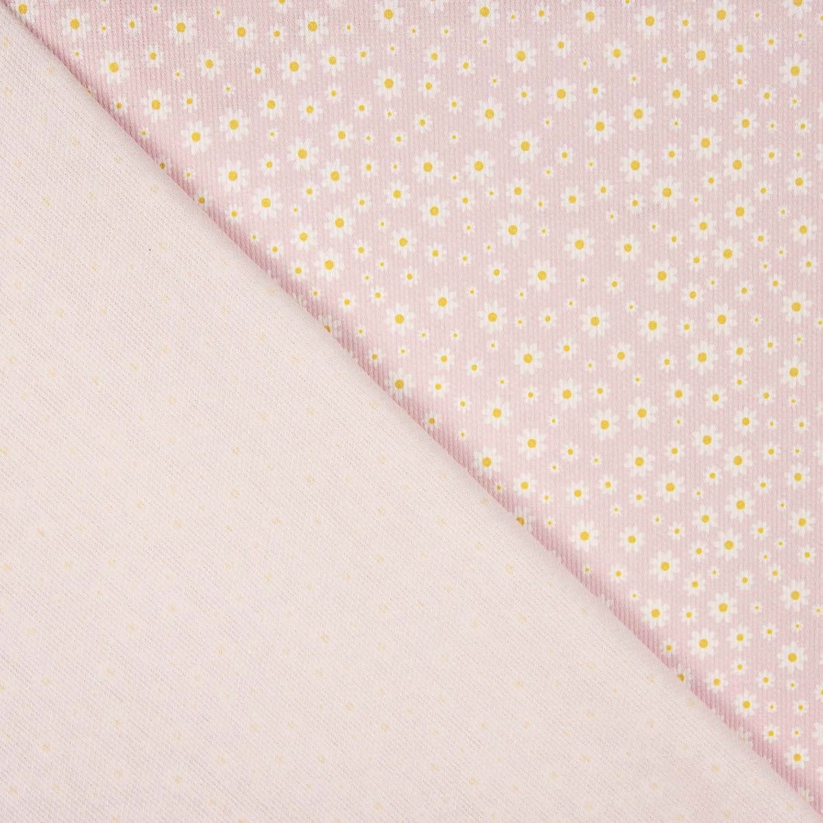 Piqué de coton marguerites roses - Ribes y Casals