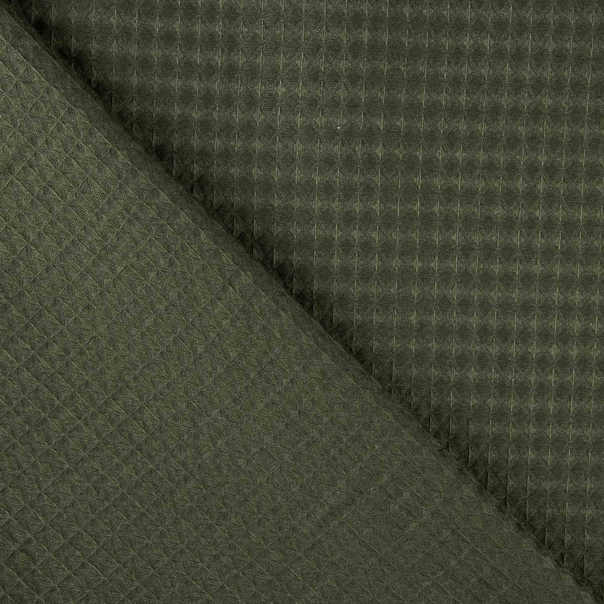 Piqué gaufré vert basique - Ribes y Casals