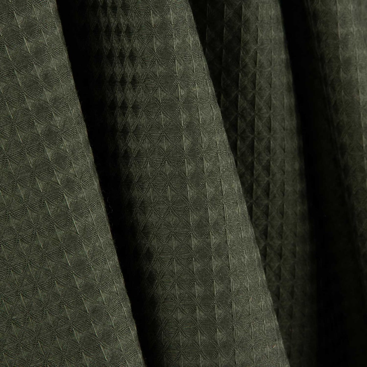 Piqué gaufré vert basique - Ribes y Casals