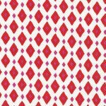 Piqué à imprimé diamant rouge - Ribes y Casals