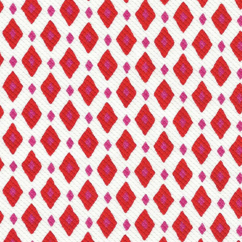 Piqué à imprimé diamant rouge - Ribes y Casals