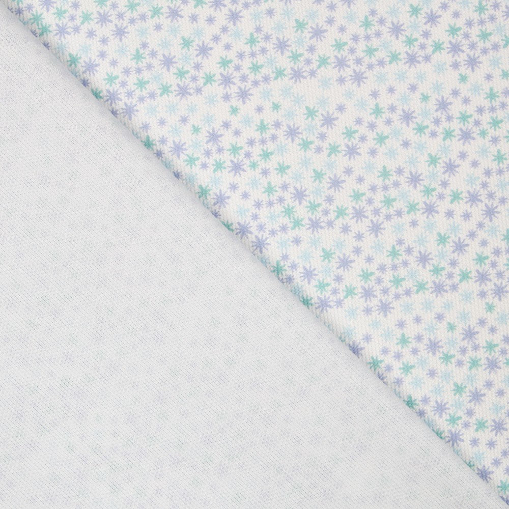 Piqué Imprimé Lilas et Vert - Ribes y Casals