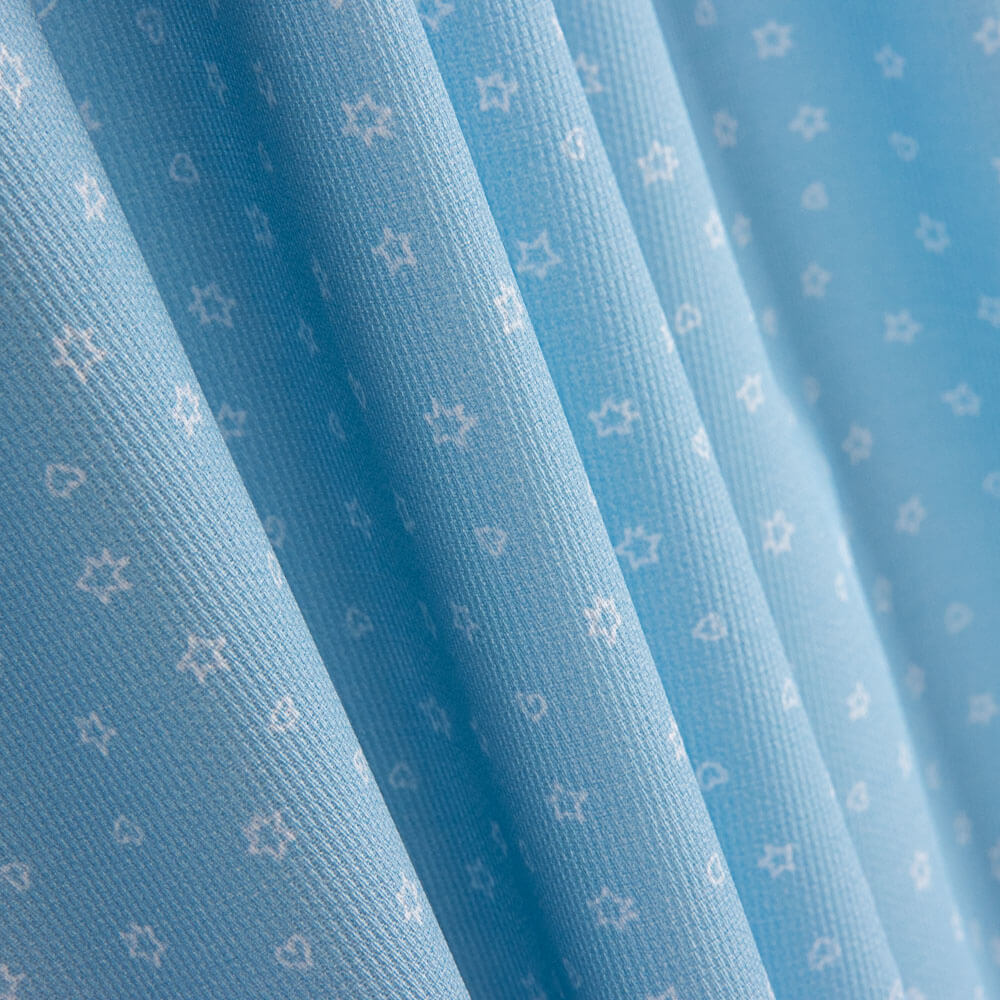 Petites étoiles bleues perlées en piqué - Ribes y Casals