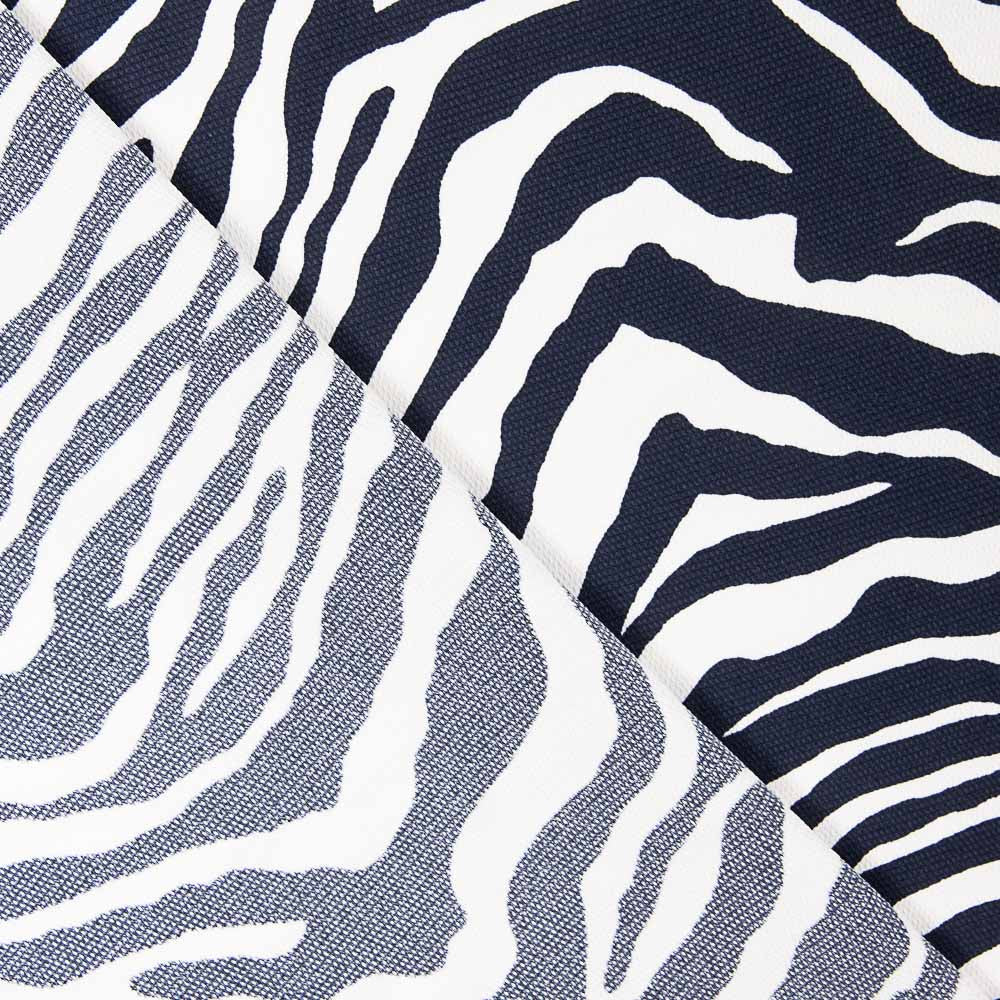 Piqué Poliéster Cebra Marino - Ribes y Casals