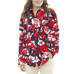 Tissu Polyester Tropical Rouge - Ribes y Casals