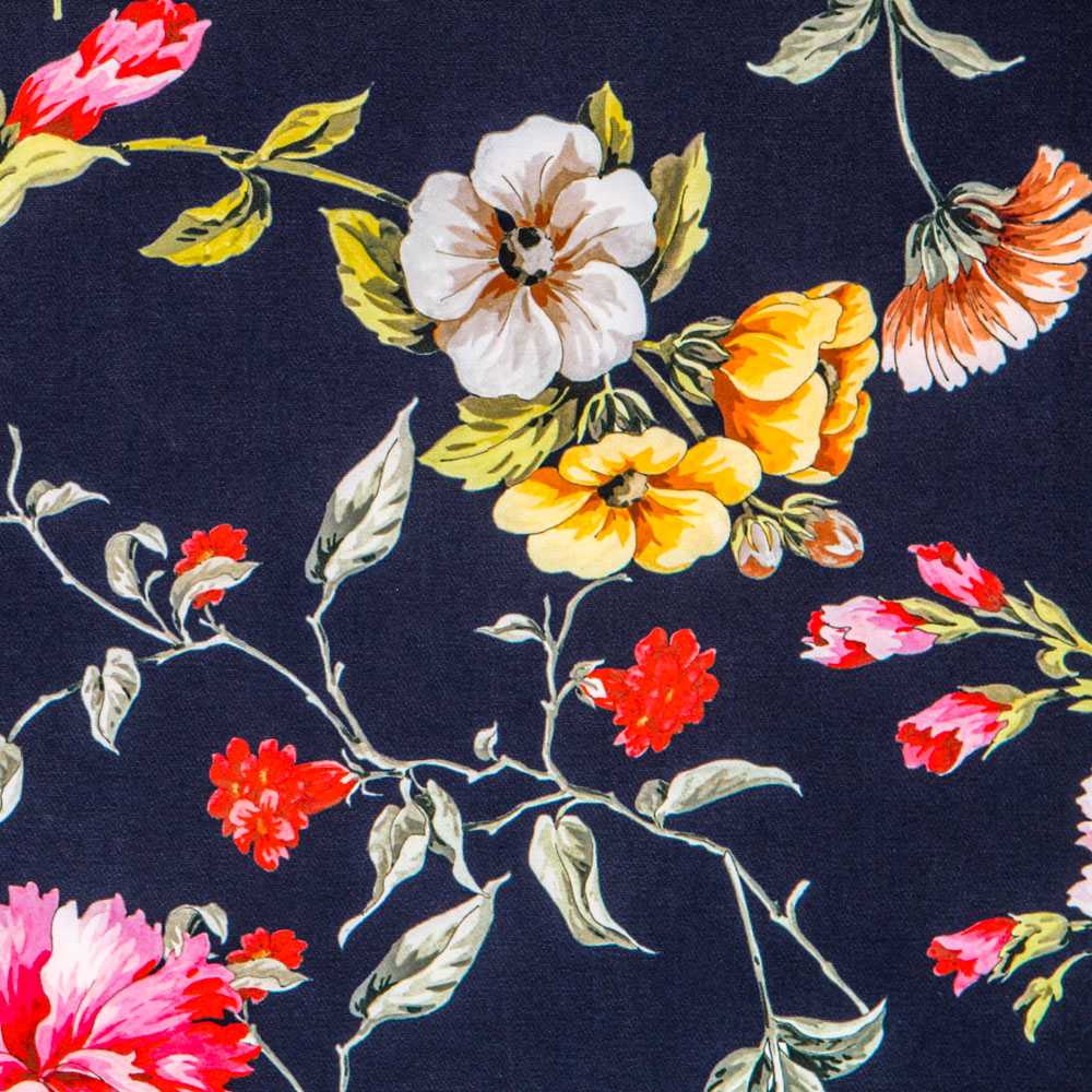 Tissu Spandez Bouquet Marine - Ribes y Casals