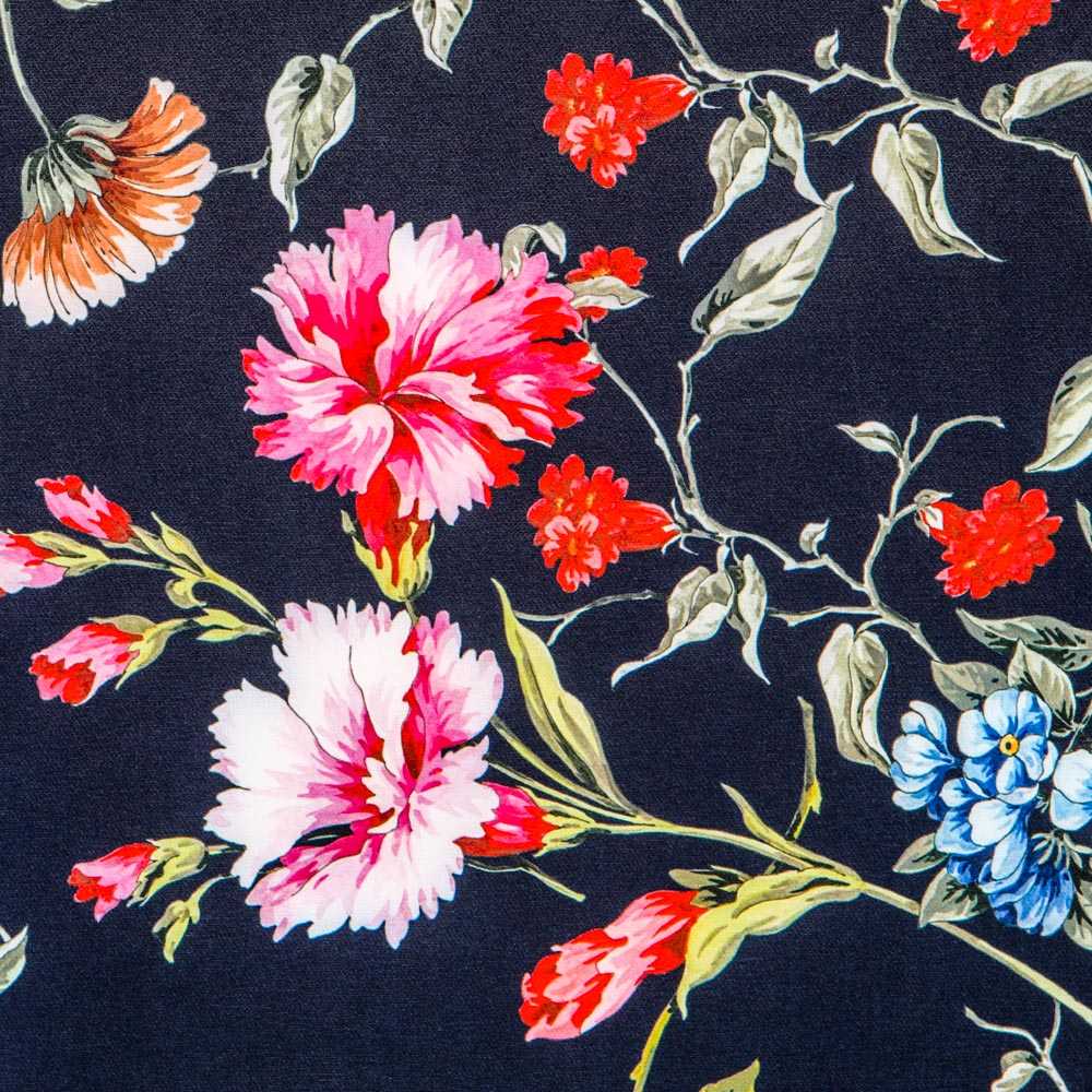 Tissu Spandez Bouquet Marine - Ribes y Casals