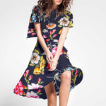 Tissu Spandez Bouquet Marine - Ribes y Casals