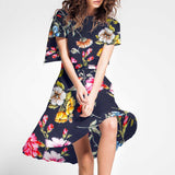 Tissu Spandez Bouquet Marine - Ribes y Casals