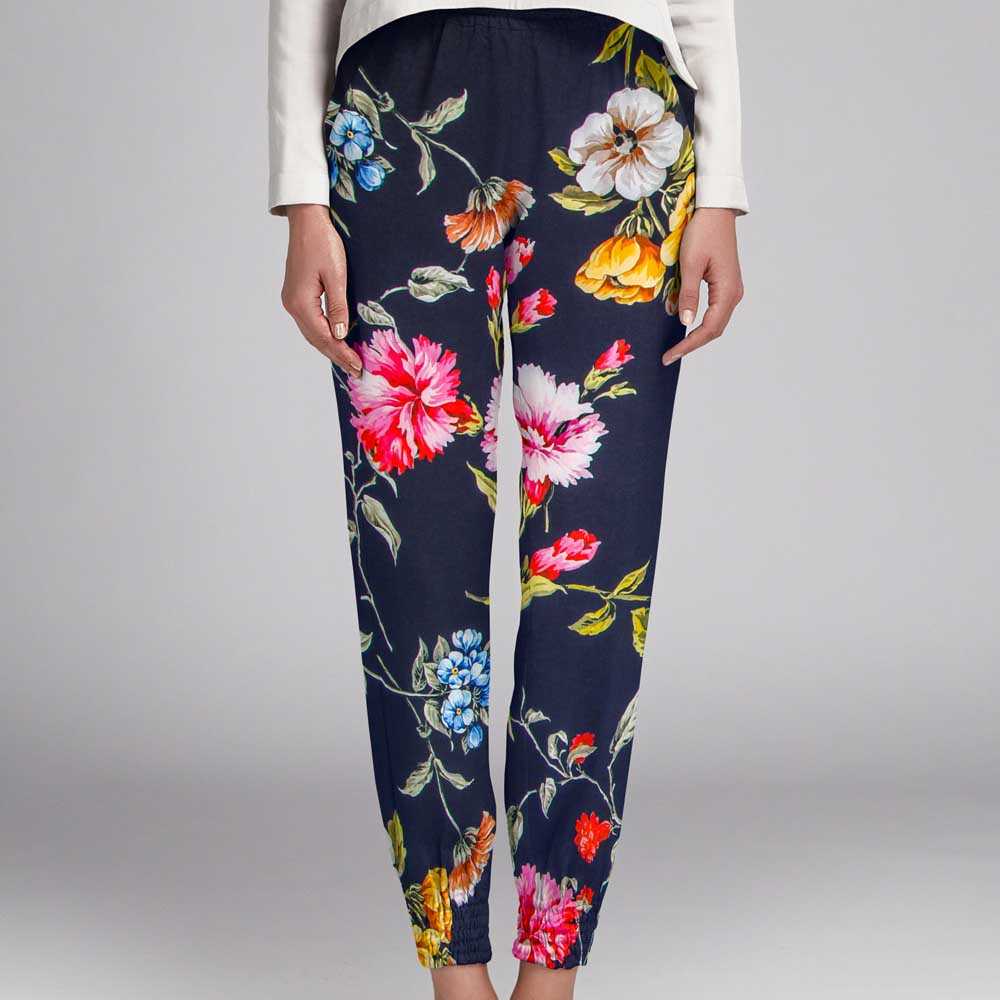 Tissu Spandez Bouquet Marine - Ribes y Casals