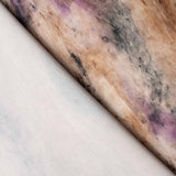 Tissu polyester plat – Imprimé abstrait mauve et camel - Ribes y Casals