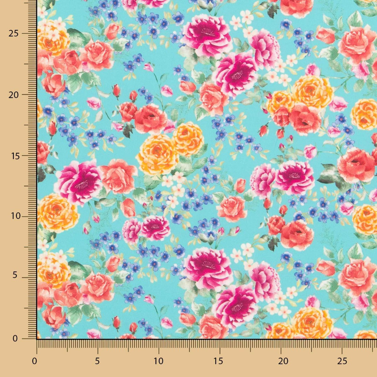 Tissu Plat Mini Crétonne Turquoise - Ribes y Casals