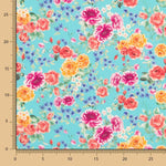 Tissu Plat Mini Crétonne Turquoise - Ribes y Casals