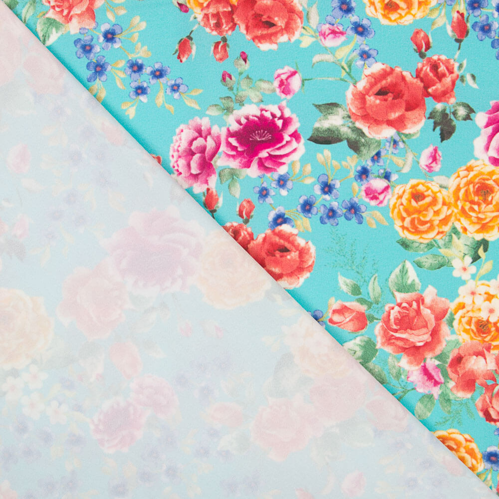 Tissu Plat Mini Crétonne Turquoise - Ribes y Casals