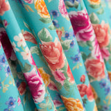 Tissu Plat Mini Crétonne Turquoise - Ribes y Casals