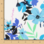 Polyester Plat Fleurs Bleues - Ribes y Casals