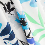 Polyester Plat Fleurs Bleues - Ribes y Casals