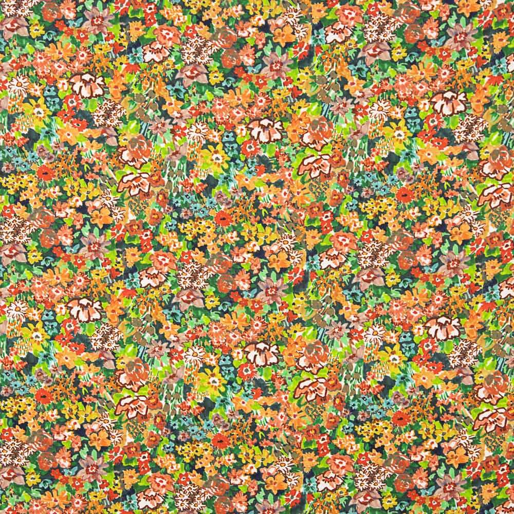 Tissu Plat Peinture Fleurs Polyester - Ribes y Casals