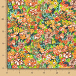 Tissu Plat Peinture Fleurs Polyester - Ribes y Casals
