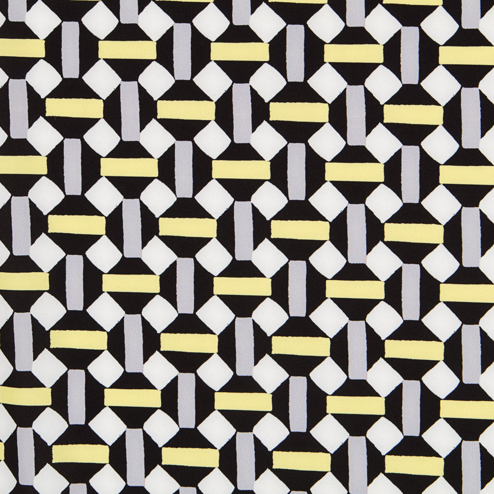 Polyester Plat Géométrique Jaune - Ribes y Casals