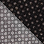 Tissu Polyester Géométrique Noir - Ribes y Casals