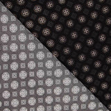Tissu Polyester Géométrique Noir - Ribes y Casals