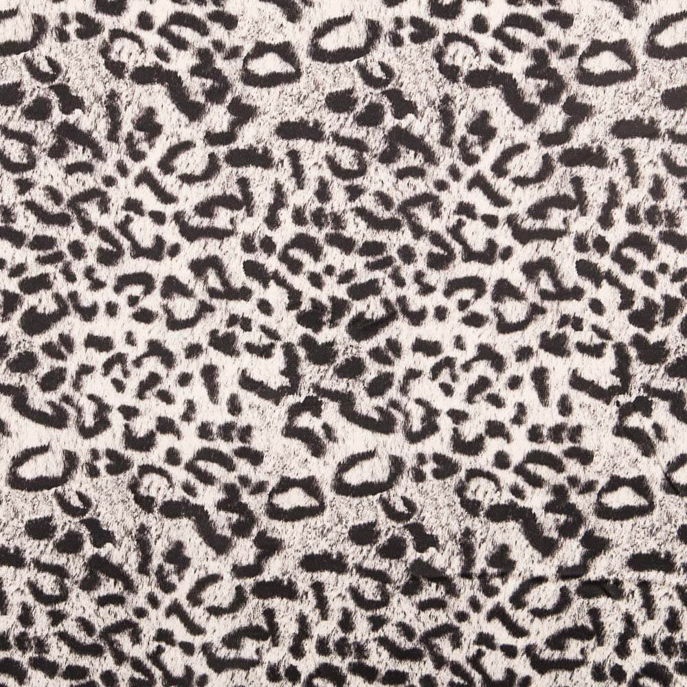 Satin Polyester Léopard Gris - Ribes y Casals