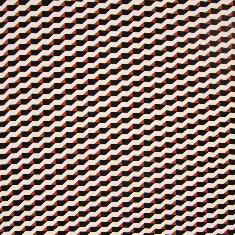 Polyester Plat Géo Marron - Ribes y Casals