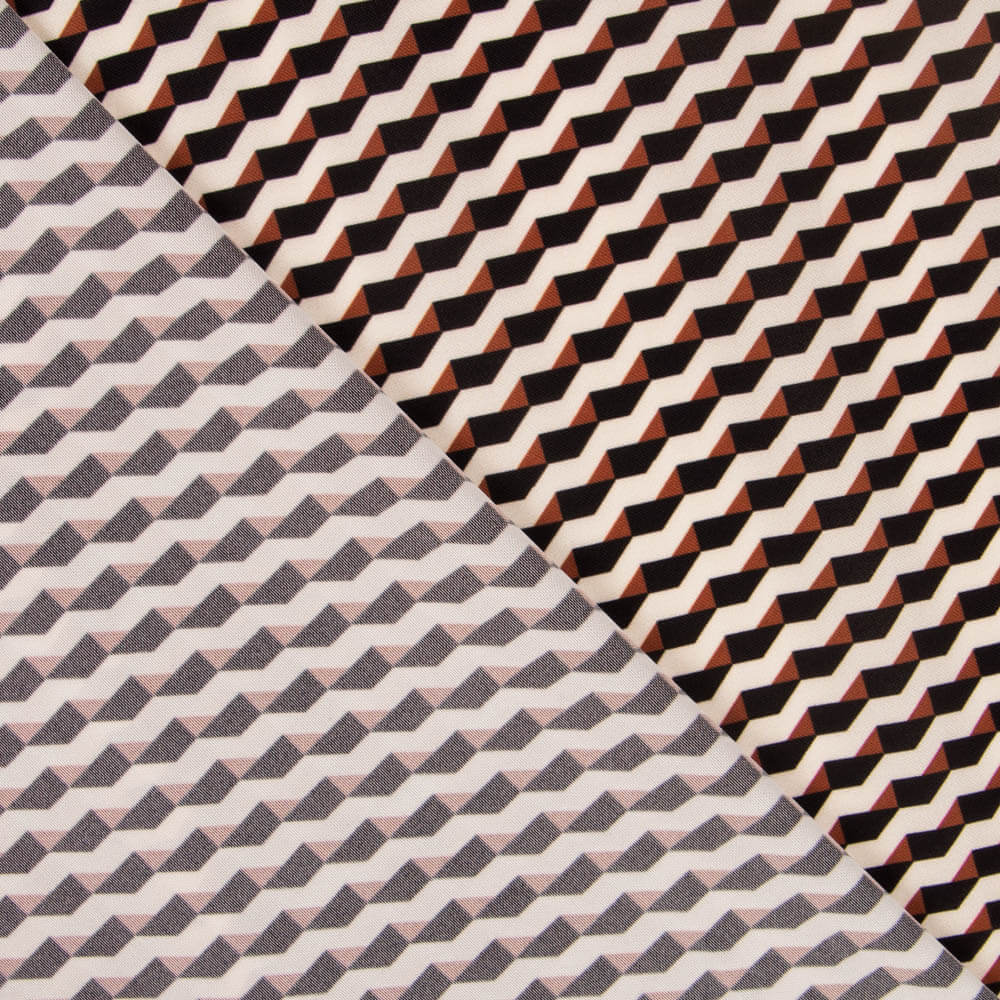 Polyester Plat Géo Marron - Ribes y Casals