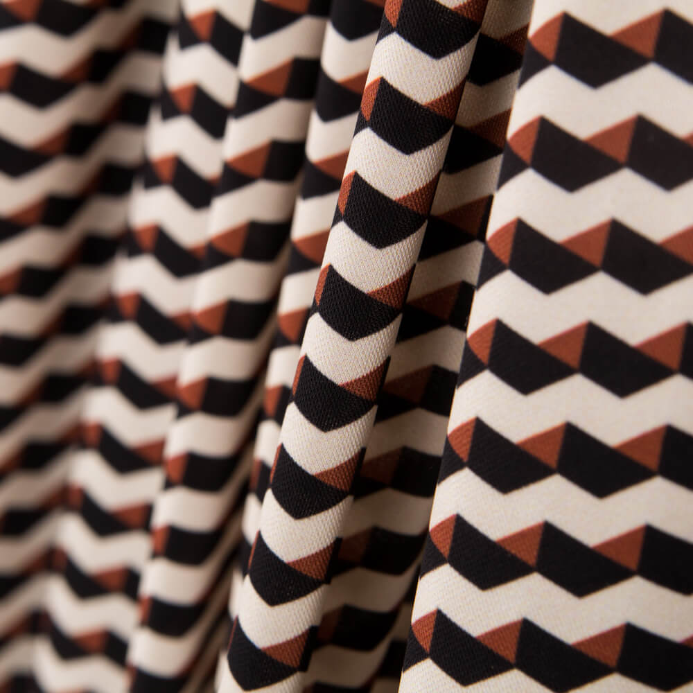 Polyester Plat Géo Marron - Ribes y Casals