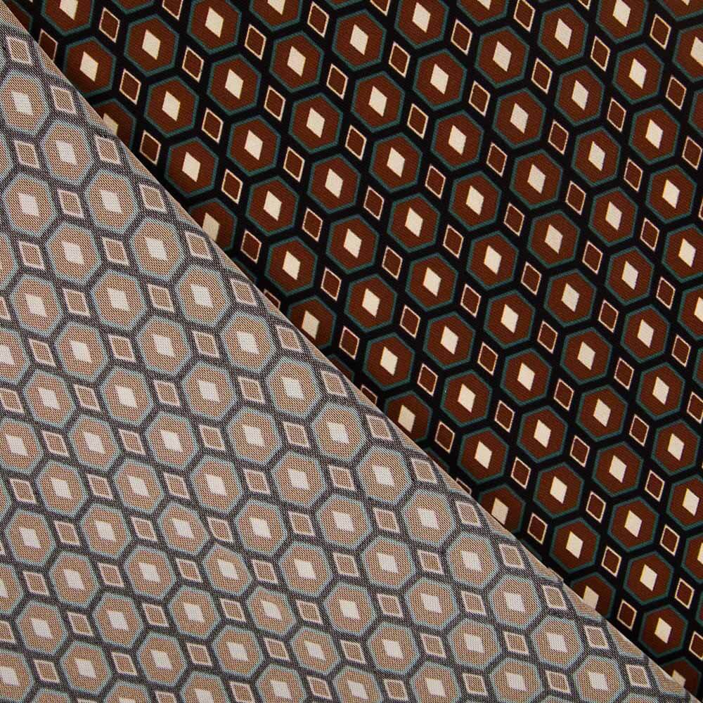 Spandex Mode Mosaïque Marron - Ribes y Casals