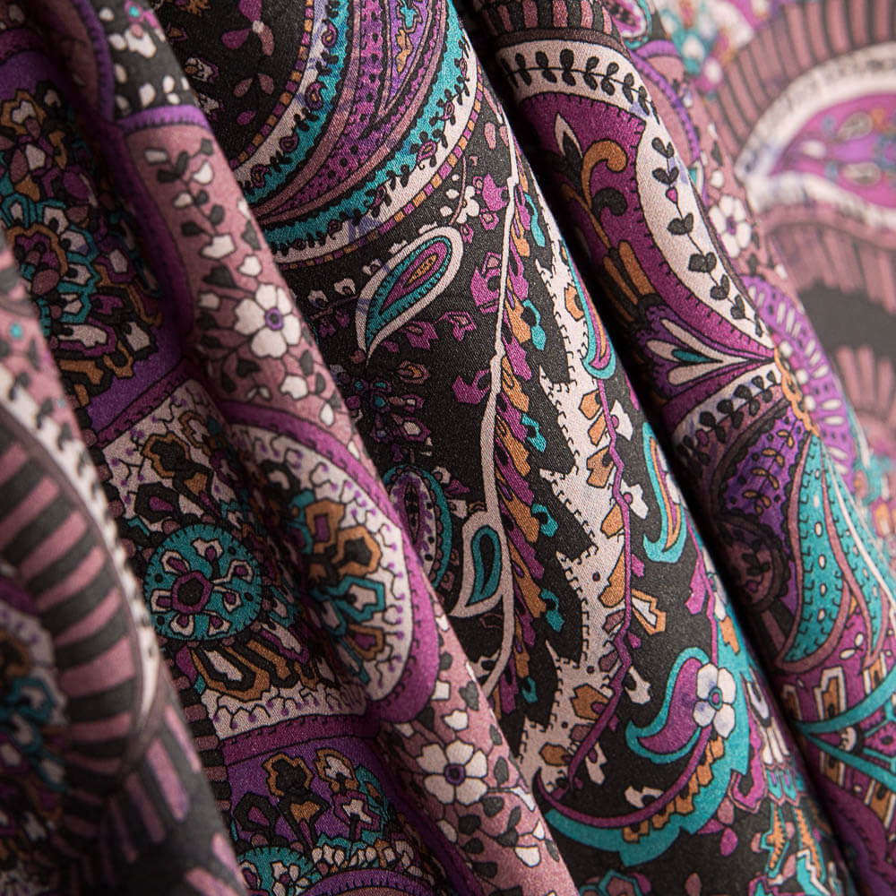 Viscose Spandex Plat Cachemire Bougainvillier - Ribes y Casals