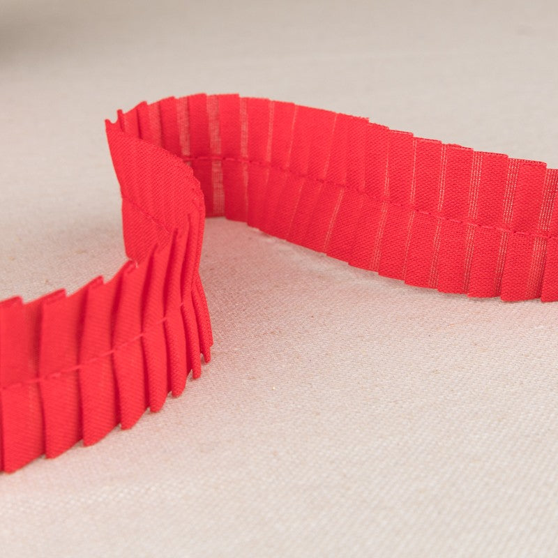 Polyester Plissé Rouge 30mm - Ribes y Casals