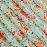 Mousseline Plissé Bambula Primavaera Aqua - Ribes y Casals