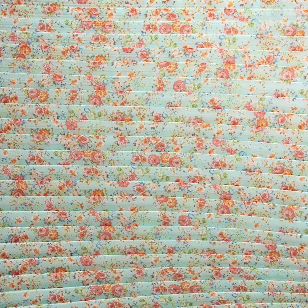 Mousseline Plissé Bambula Primavaera Aqua - Ribes y Casals