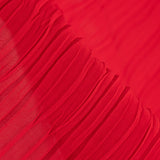 Tissu Gaze Plissé Polyester Rouge - Ribes y Casals